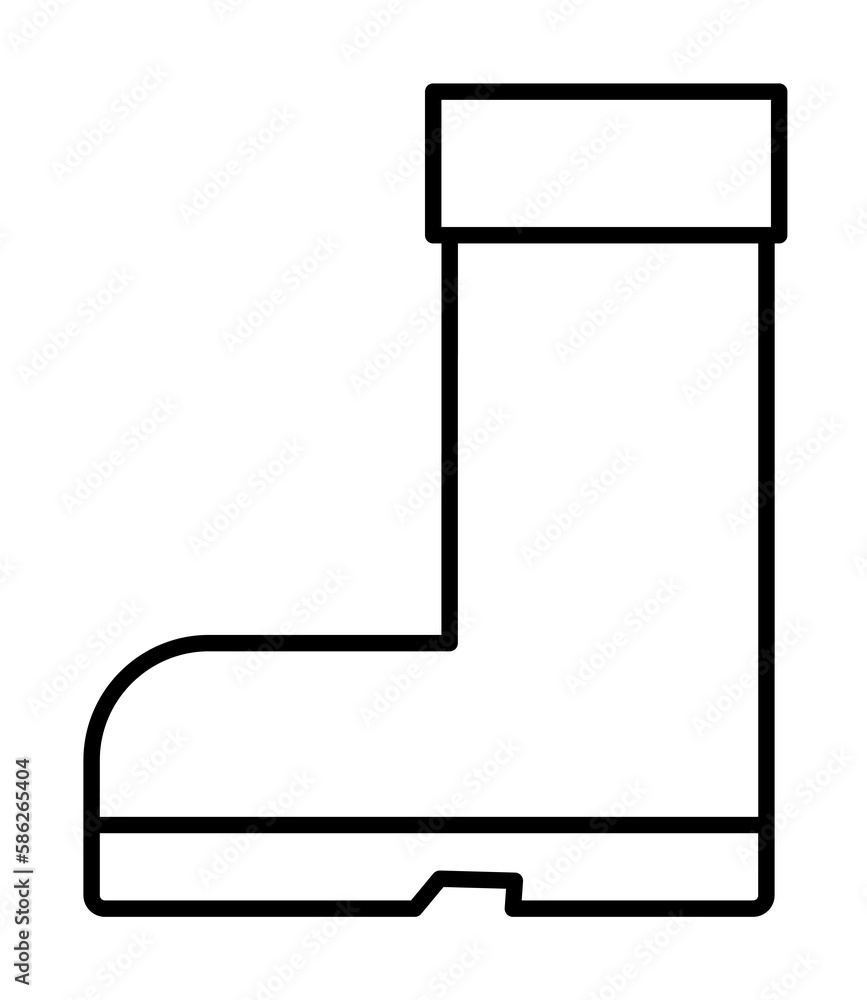 Poster rubber boots icon. element of autumn icon for mobile concept and web apps. thin line rubber boots ic