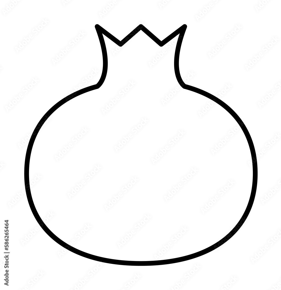 Poster pomegranate icon. element of autumn icon for mobile concept and web apps. thin line pomegranate icon