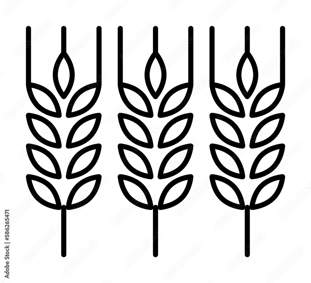 Poster wheal icon. element of autumn icon for mobile concept and web apps. thin line wheal icon can be used