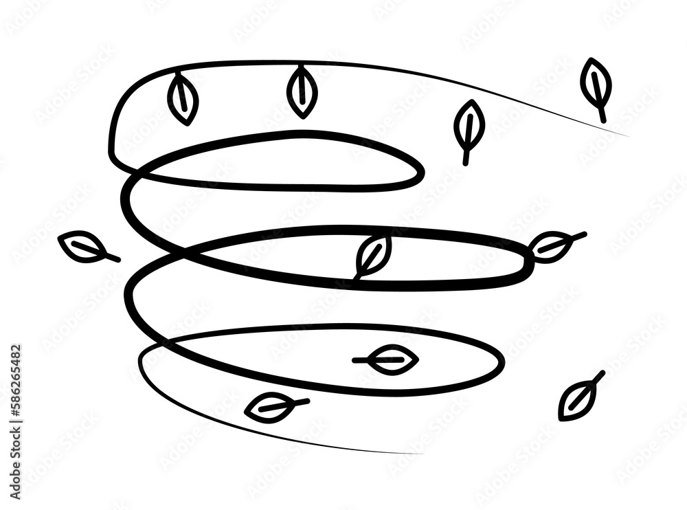 Poster wind icon. element of autumn icon for mobile concept and web apps. thin line wind icon can be used f