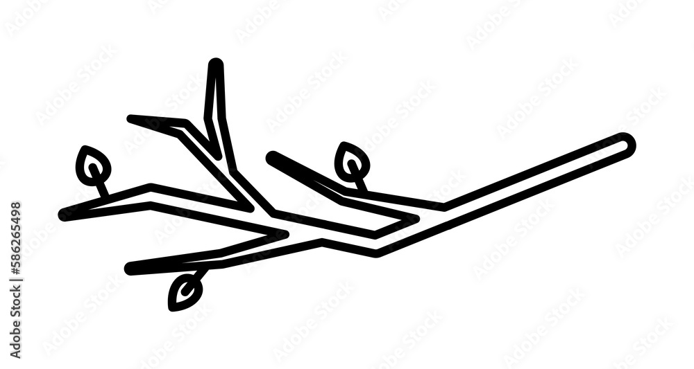 Aufkleber branch icon. element of autumn icon for mobile concept and web apps. thin line branch icon can be us