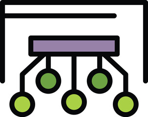 Api develop icon. Outline Api develop vector icon for web design isolated on white background color flat