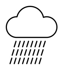 rain icon. Element of autumn icon for mobile concept and web apps. Thin line rain icon can be used for web and mobile