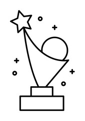 Award, cup, winner icon. Simple line, outline elements of prize icons for ui and ux, website or mobile application