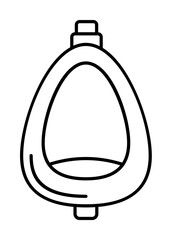 Urinal, toilet icon. Simple line, outline bathroom icons for ui and ux, website or mobile application