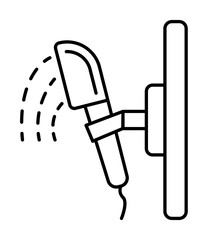 Shower, water icon. Simple line, outline bathroom icons for ui and ux, website or mobile application