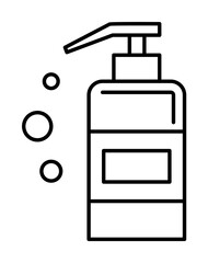 Soap, bottle icon. Simple line, outline bathroom icons for ui and ux, website or mobile application