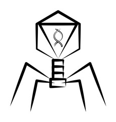 Bacterial dna virus icon. Element of biology icon for mobile concept and web apps. Hand drawn Bacterial dna virus icon can be used for web and mobile