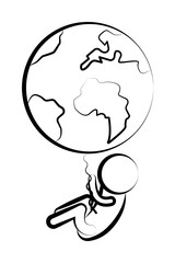 World, embryo icon. Element of biology icon for mobile concept and web apps. Hand drawn World, embryo icon can be used for web and mobile