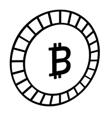 Fototapeta na wymiar bitcoin, coin, crypto icon. Element of crypto currency icon for mobile concept and web apps. Outline bitcoin, coin, crypto icon can be used for web and mobile