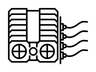 GPU, farm, mining icon. Element of crypto currency icon for mobile concept and web apps. Outline GPU, farm, mining icon can be used for web and mobile