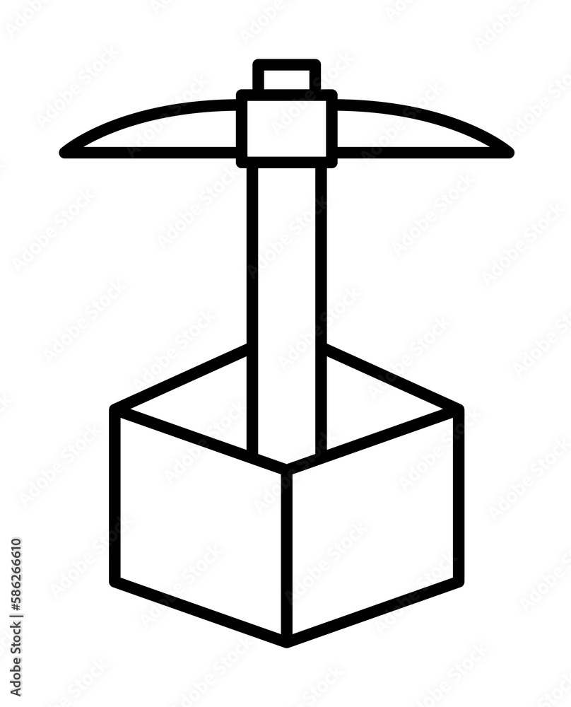 Poster mining, block chain icon. element of block chain icon for mobile concept and web apps. thin line min