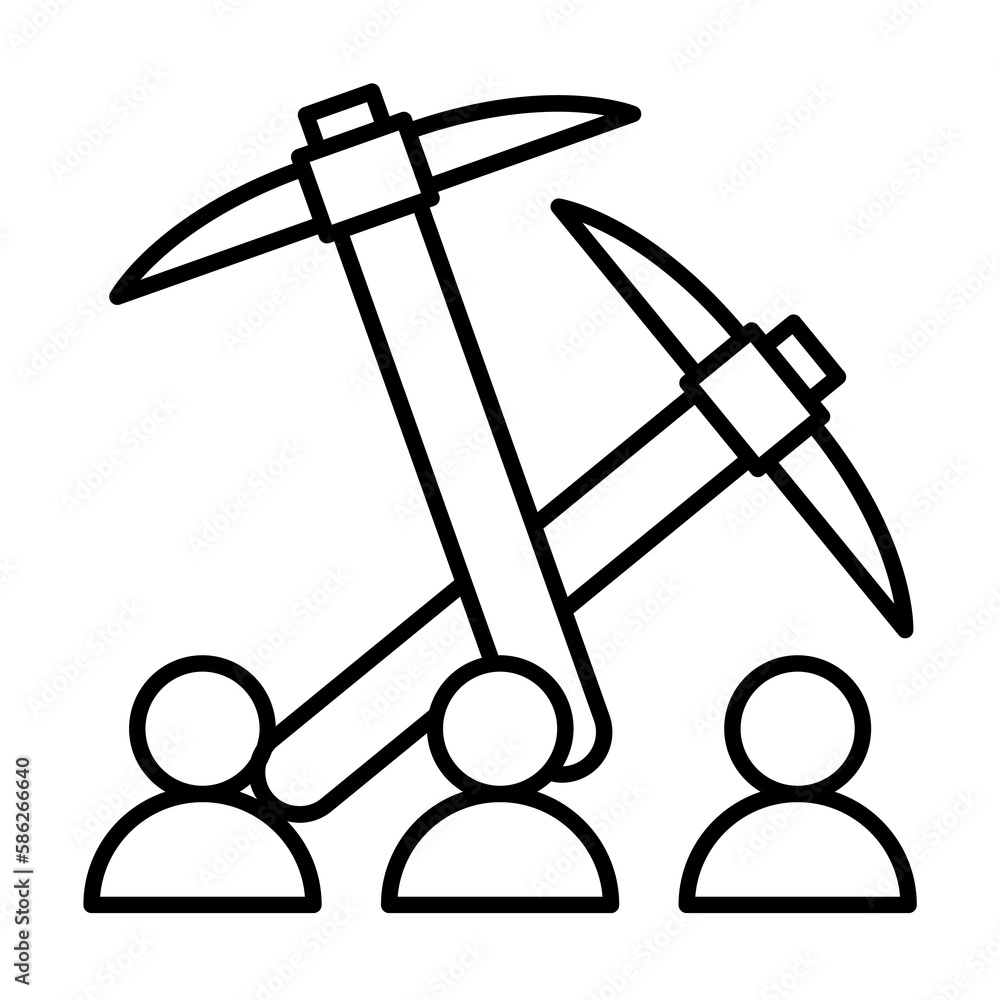 Poster mining, block chain icon. element of block chain icon for mobile concept and web apps. thin line min