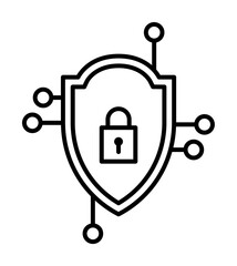 encrypted, block chain icon. Element of block chain icon for mobile concept and web apps. Thin line encrypted, block chain icon can be used for web and mobile