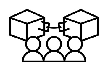 public, block chain icon. Element of block chain icon for mobile concept and web apps. Thin line public, block chain icon can be used for web and mobile