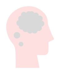 head thinks icon. Simple color elements of brain process icons for ui and ux, website or mobile application