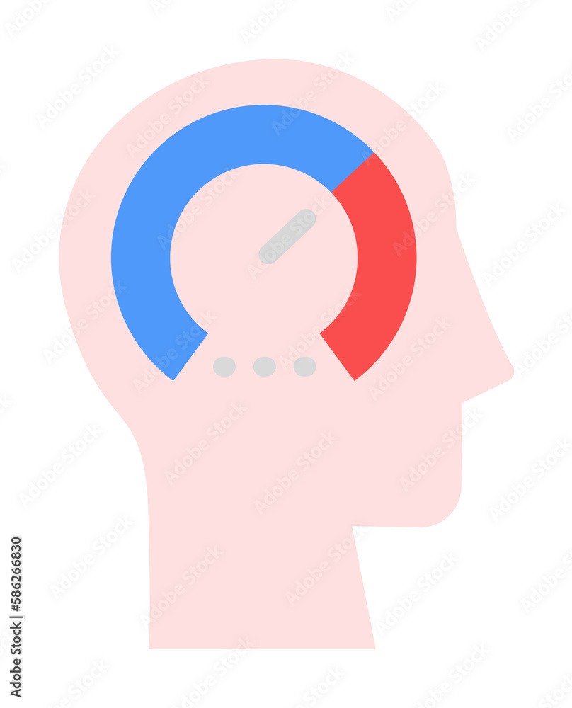 Poster head speedometer icon. simple color elements of brain process icons for ui and ux, website or mobile