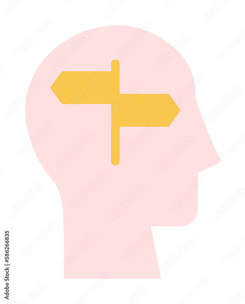Poster head signboard icon. simple color elements of brain process icons for ui and ux, website or mobile a