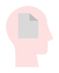 head document icon. Simple color elements of brain process icons for ui and ux, website or mobile application