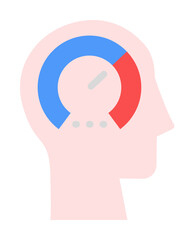 head speedometer icon. Simple color elements of brain process icons for ui and ux, website or mobile application