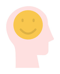 head smile icon. Simple color elements of brain process icons for ui and ux, website or mobile application