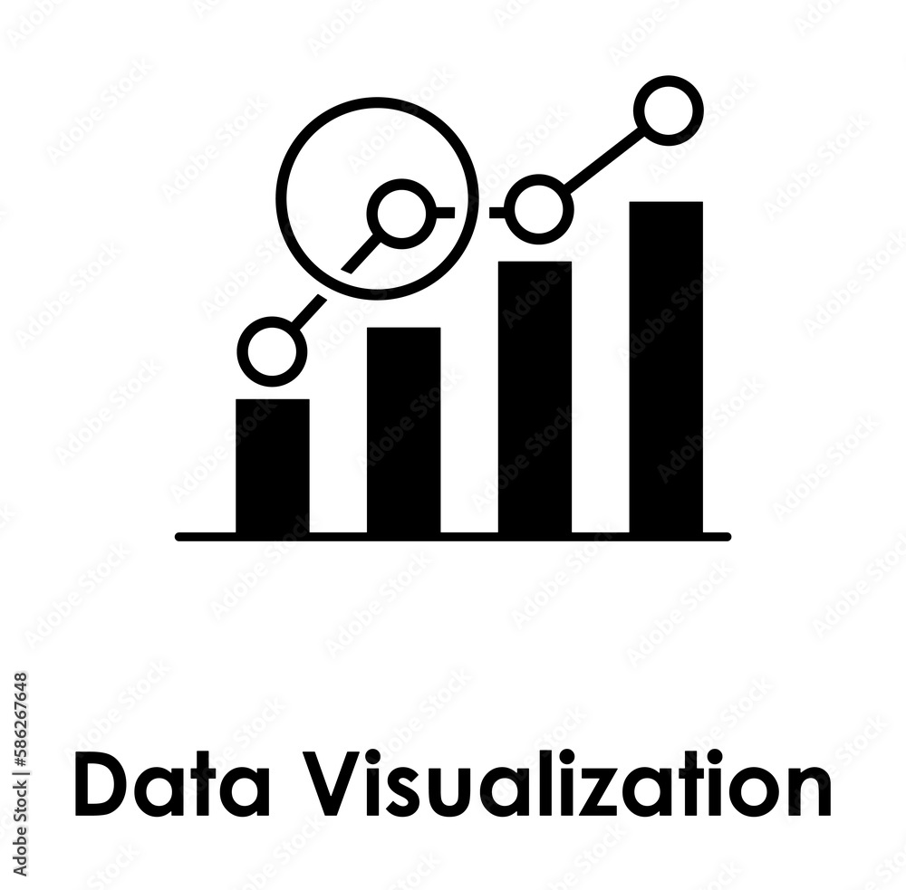Poster chart, data icon. element of business icon with description. glyph icon for website design and devel
