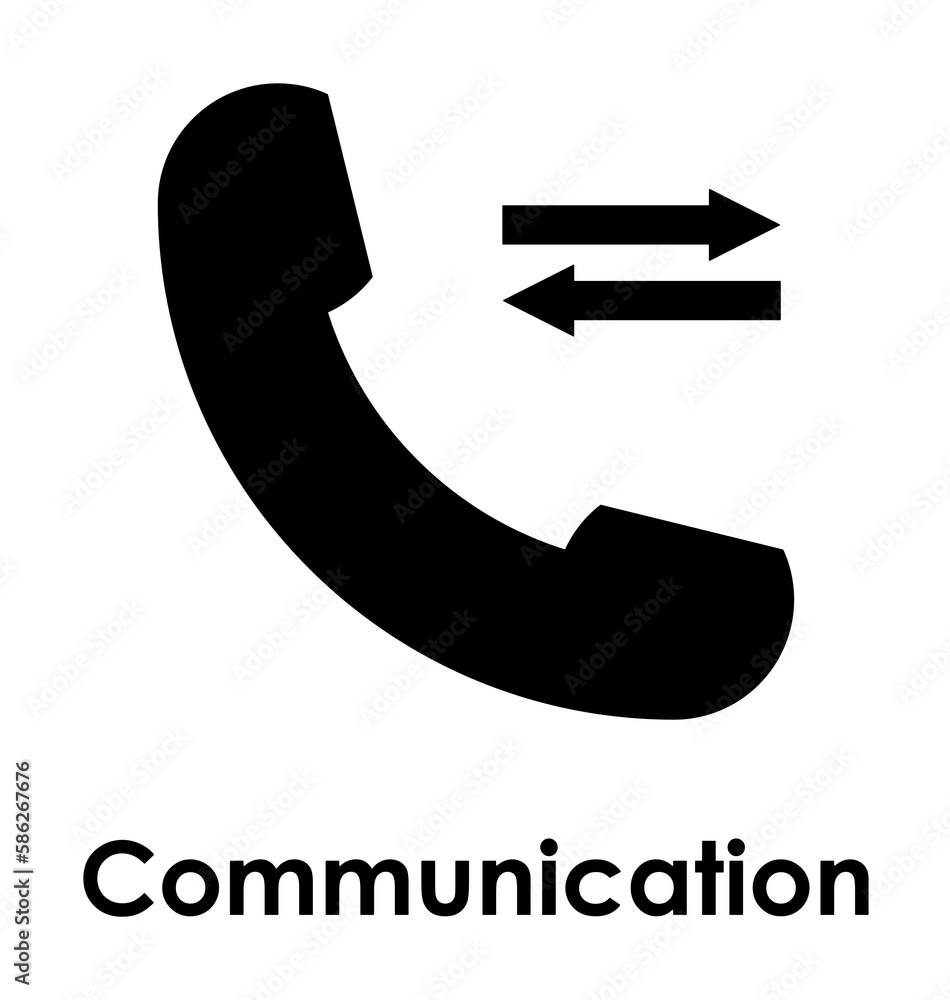 Poster handset, arrow icon. element of business icon with description. glyph icon for website design and de