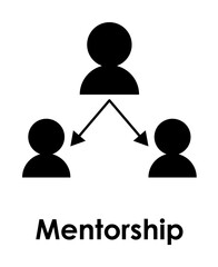 user, arrow, mentorship icon. Element of business icon with description. Glyph icon for website design and development, app development. Premium icon