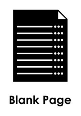 blank, paper, page icon. Element of business icon with description. Glyph icon for website design and development, app development. Premium icon