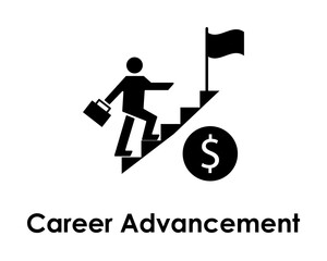 stairs, businessman, career advancement icon. Element of business icon for mobile concept and web apps. Detailed stairs, businessman, career advancement icon can be used for web