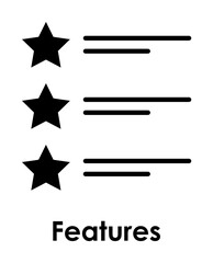 star, features icon. Element of business icon for mobile concept and web apps. Detailed star, features icon can be used for web and mobile