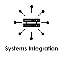 server, system integration icon. Element of business icon for mobile concept and web apps. Detailed server, system integration icon can be used for web and mobile