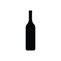 Bottle icon flat. Black pictogram on white background. Vector illustration symbol and bonus button