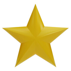 Premium of Yellow 3d stars icon for apps, products, websites, and mobile applications. Cute cartoon stars quality rating isolated on white background. 3D  illustration.