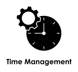 clock, gear, time management icon. One of business collection icons for websites, web design, mobile app