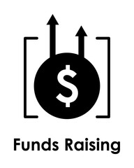 dollar, growth, funds raising icon. One of the business collection icons for websites, web design, mobile app