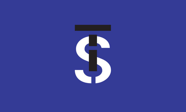 ST, TS, S, T Abstract Letters Logo Monogram	