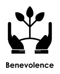 hand, sprout, benevolence icon. One of the business collection icons for websites, web design, mobile app