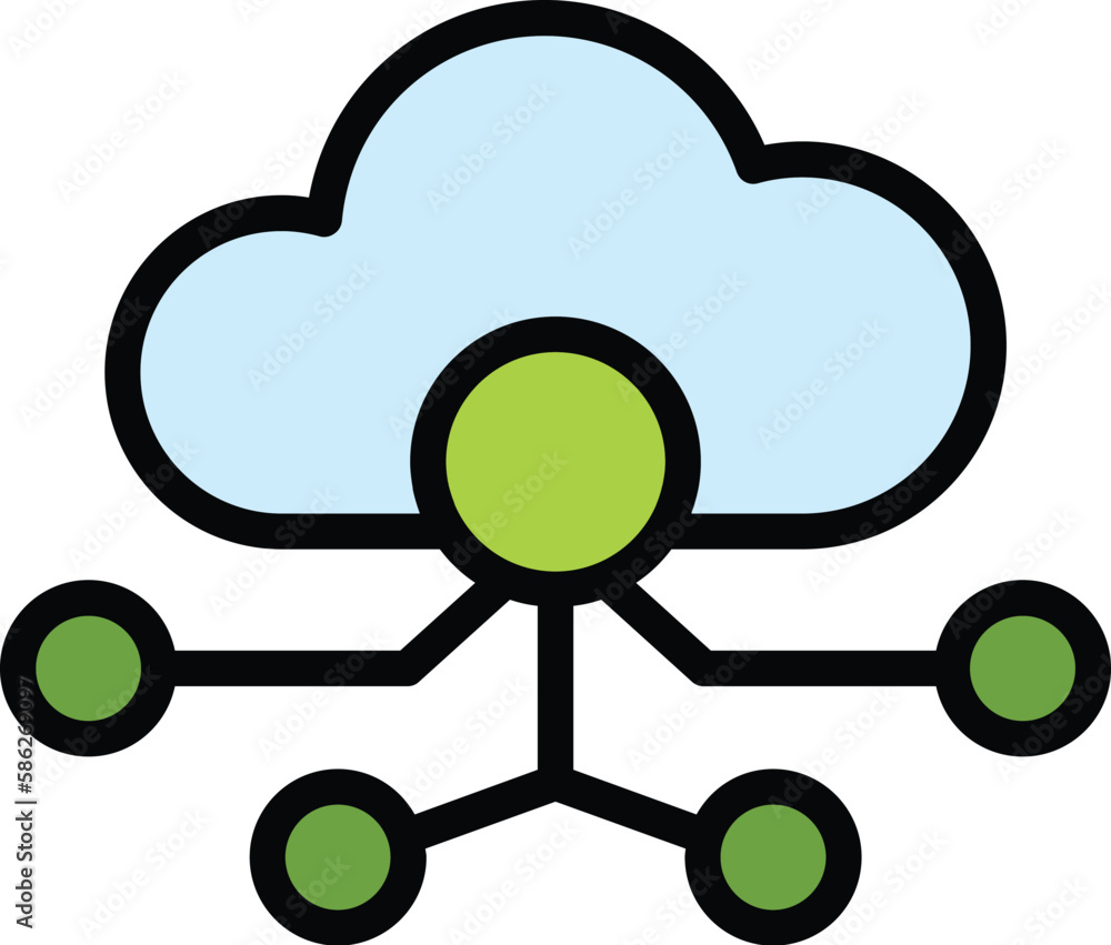 Poster api cloud network icon. outline api cloud network vector icon for web design isolated on white backg