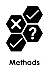 honeycomb, cross, check, methods icon. One of the business collection icons for websites, web design, mobile app