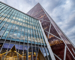 modern office building with sky