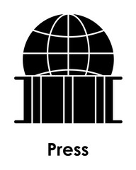 stand, world, press, global icon. One of business icons for websites, web design, mobile app