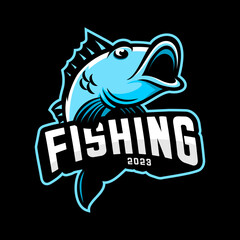 jumping fish vector design, fishing vector design	