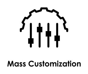 gear, volume mixer, mass customization icon. One of business icons for websites, web design, mobile app