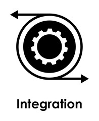 circle, gear, arrow, integration icon. One of business collection icons for websites, web design, mobile app