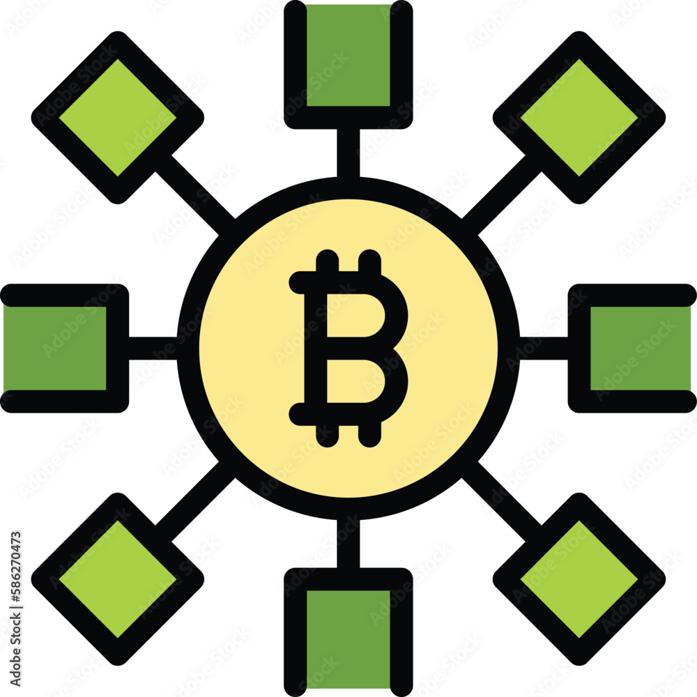 Poster bitcoin market icon. outline bitcoin market vector icon for web design isolated on white background 