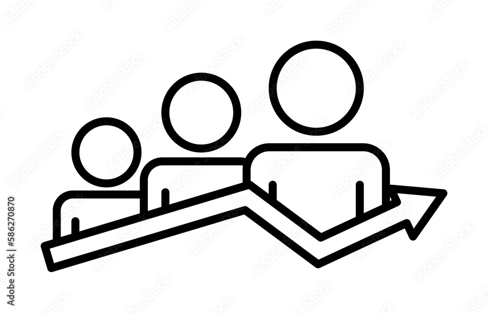 Poster selection of the best employee line icon. element of business organisation icon for mobile concept a