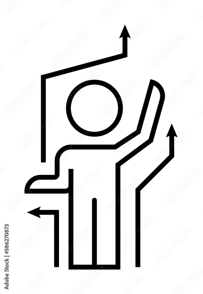 Poster multifunctional work line icon. element of business organisation icon for mobile concept and web app