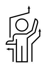 multifunctional work line icon. Element of business organisation icon for mobile concept and web apps. Thin line multifunctional work icon can be used for web and mobile