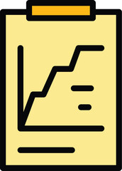 Market analytics icon. Outline Market analytics vector icon for web design isolated on white background color flat